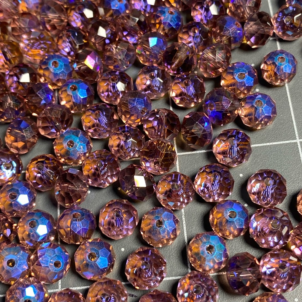 Crystal Beads: 8mm Purple Rondelle (30)